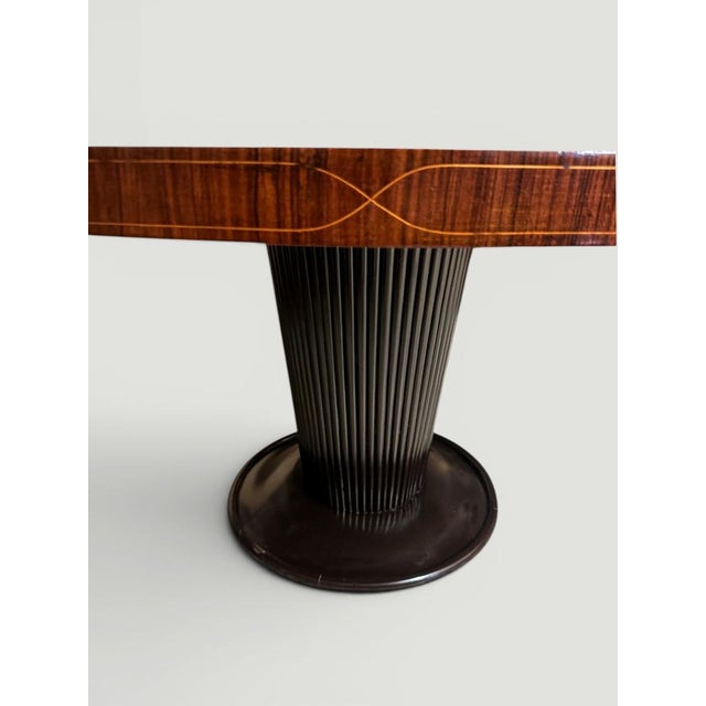 Mid-Century Modern Mid-Century Italian Round Dining Table attributed to Osvaldo Borsani, 1950s For Sale - Image 3 of 18
