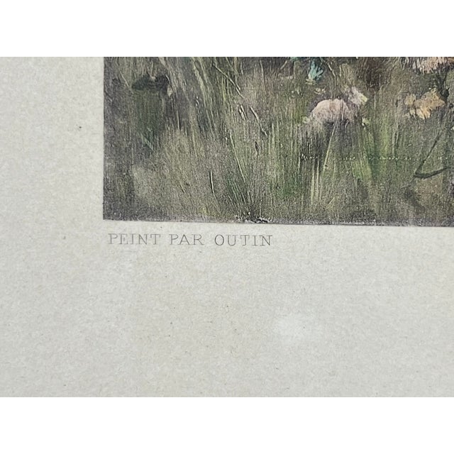 Wood Antique Goupil Photogravure “Premier Chapitre” After François-Edmond Outin, Paris, 1897 For Sale - Image 7 of 8