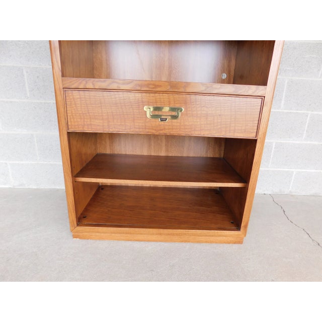 Bernhardt Bernhardt Campaign Style Bookcase Wall Cabinet For Sale - Image 4 of 7