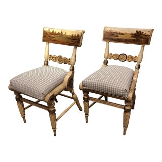 19th Century American Baltimore Painted Fancy Chairs- A Pair For Sale