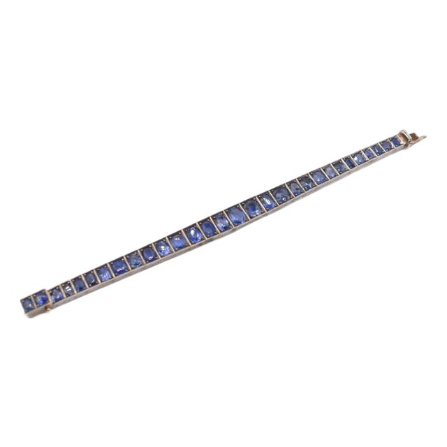 Early 20th Century Sapphire Bracelet For Sale