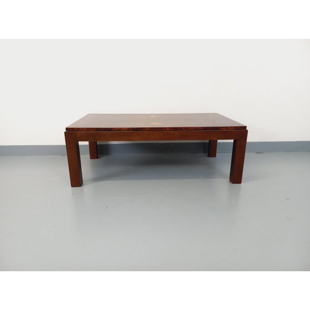 1970s Vintage Rectangular Coffee Table in Elm and Burl, 1970s For Sale - Image 5 of 18