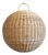 Raw Rattan Globe Coastal Contemporary Pendant Light Large For Sale