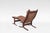 Set of Cognac Leather Highback Siesta Chair and Ottoman by Ingmar Relling for Westnofa, 1970s For Sale - Image 3 of 9