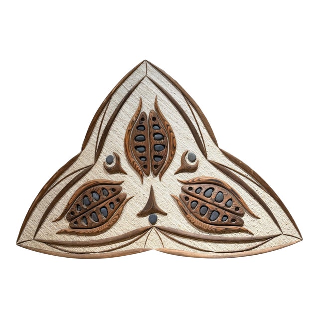 Paul Hollowend Carved Wood Abstract Wall Art Post-Modern For Sale