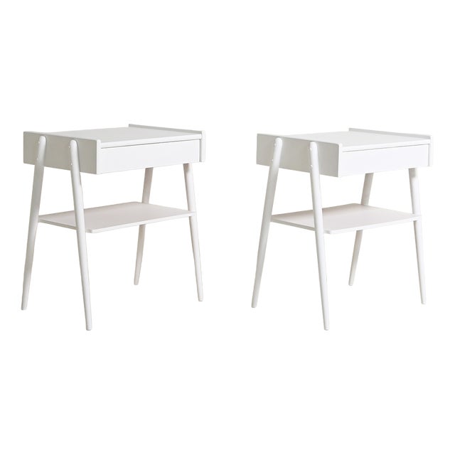 Nightstands from AB Carlström & Co Möbelfabrik, Sweden, 1950s, Set of 2 For Sale