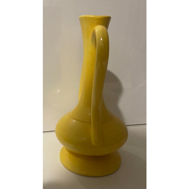Mid 20th Century 20th C. Mid Century Modern Sculptural Yellow Ceramic Ewer, Italian Style For Sale - Image 5 of 10