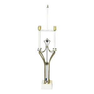 Mid Century Modern Tommi Parzinger Bronze & Marble Table Lamp