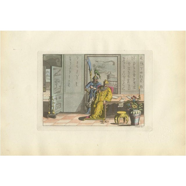 Ferrario, Chinese Interior Scene with Official and Guard Costumes, 1815, Print For Sale - Image 12 of 12