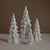 Contemporary Snow-Covered Flocked Ceramic Trees, Set of 4, 11" For Sale - Image 3 of 3
