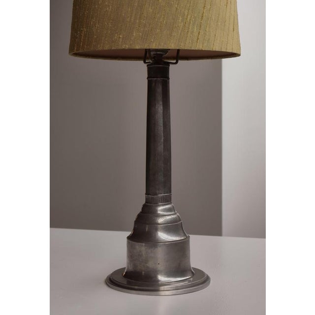 Art Nouveau Pewter No. 696 Table Lamp by Just Andersen, Denmark, 1930s For Sale - Image 4 of 15