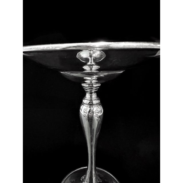 Metal Heavy Silver-Plated Foot Bowl, 1980s For Sale - Image 7 of 9