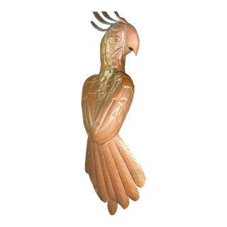 Vintage Mixed-Metal Cockatoo or Parrot Sculpture For Sale