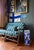 Mid 20th Century Folk Art Blue and White Ceramic Porcelain Umbrella Holder For Sale - Image 5 of 11