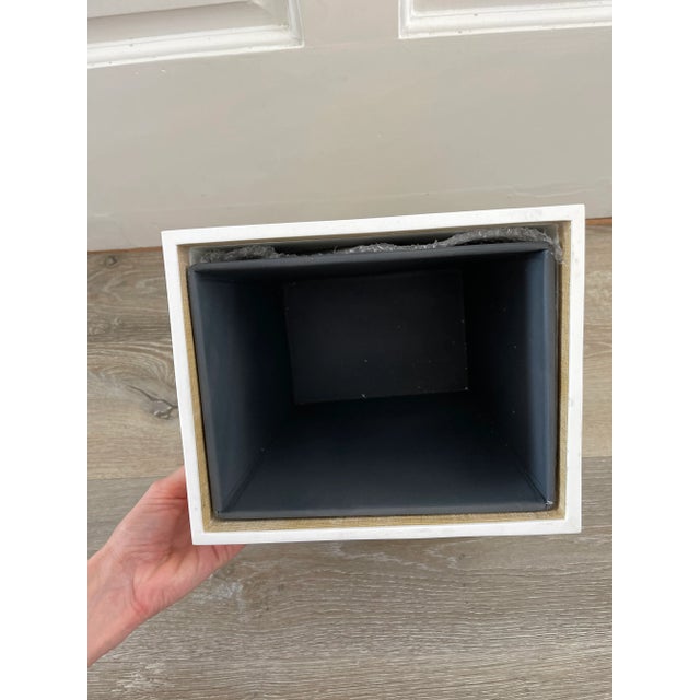 Made Goods Made Goods Pigeon & Poodle Maranello Beige/White Abaca Wastebasket For Sale - Image 4 of 7