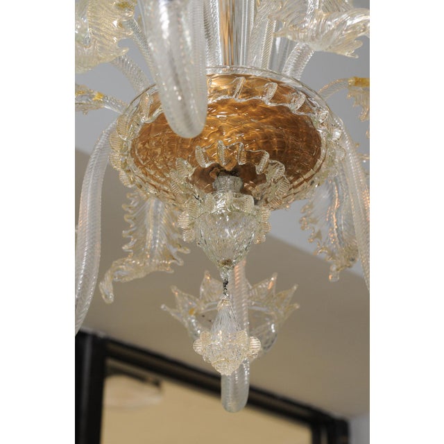 1940s Cascading 6-Light Murano Glass Chandelier For Sale - Image 10 of 17