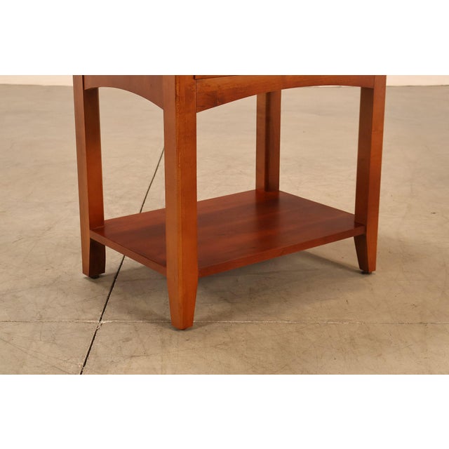 Thomasville 'Impressions' Mission Style Pair of Cherry Nightstands For Sale - Image 10 of 18