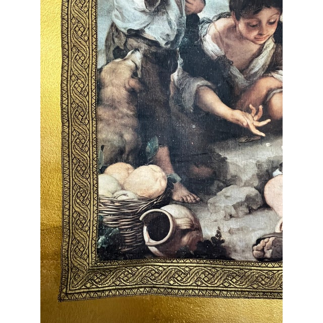 1920s Murillo, Children Playing Dice, 1920, Oil on Canvas, Framed For Sale - Image 5 of 13