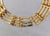 1980s Vintage 1980s Signed Givenchy Goldtone & Rhodium Plated Interlocking Links Collar Necklace For Sale - Image 5 of 11