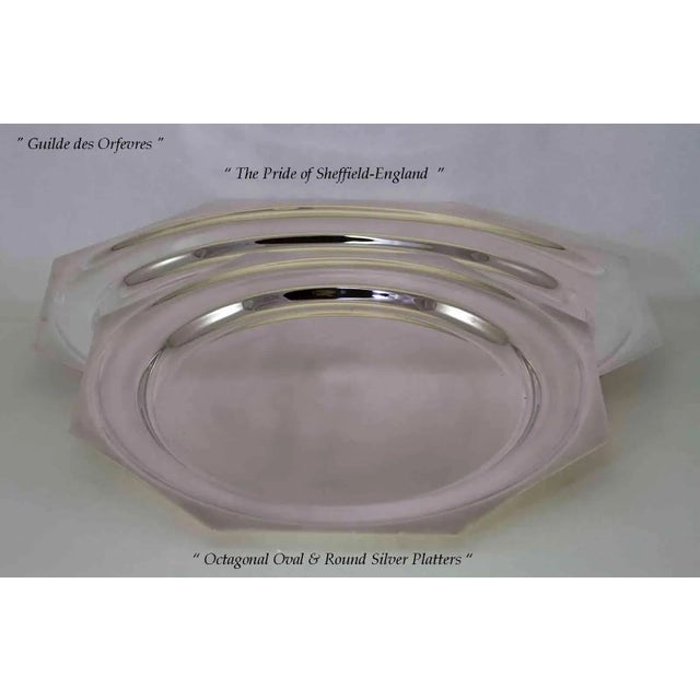 Ref # Combo RE 3610 Ref # FC 404-18-29 Photo 200 B 1970’s Vintage/New Octagonal Platters14, 18 & 29 In. Raw Edge...