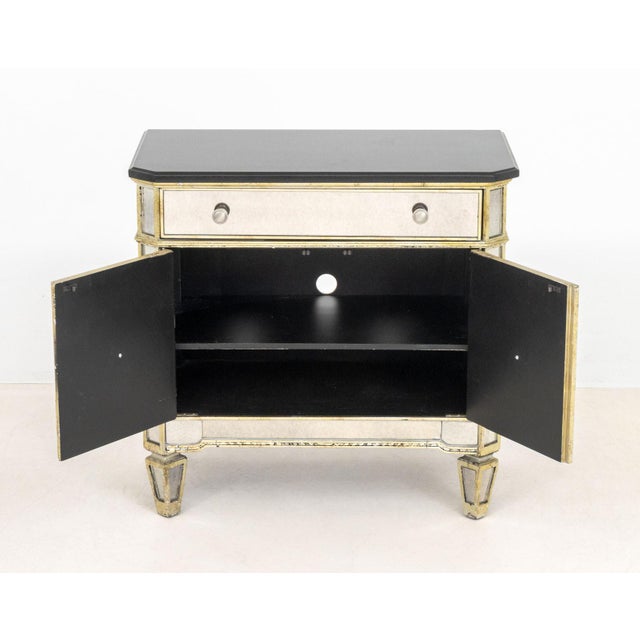 Hollywood Regency Style Mirrored Cabinet For Sale - Image 4 of 9