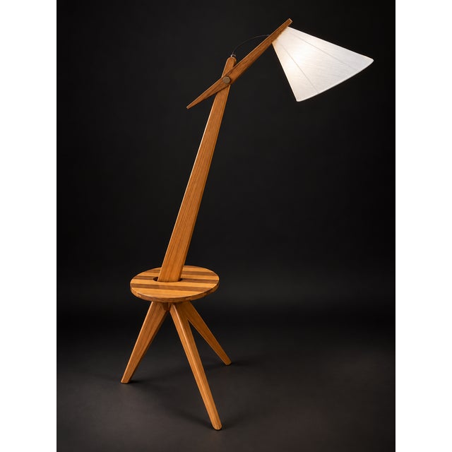 Wood Tripod Floor Lamp, Sweden, 1950 For Sale - Image 6 of 12