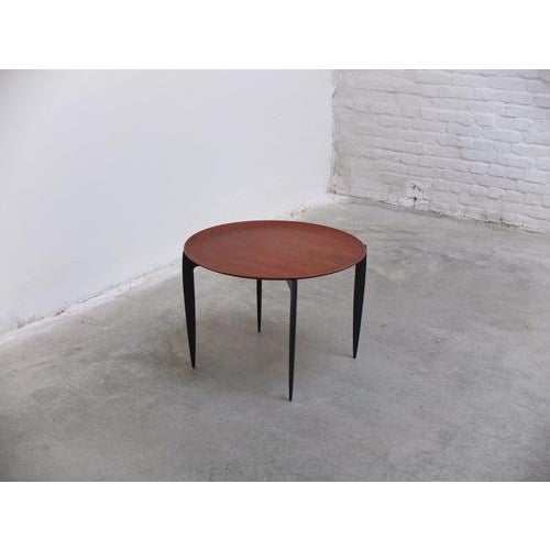 A rare model ‘4508’ tray table designed by H. Engholm and Svend Aage Willumsen for Fritz Hansen in 1958. Beautiful early...