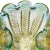 Vintage Murano Barovier Toso Aqua Green Rim Gold Flecks Ribbed Surface Italian Art Glass Decorative Bowl For Sale In Orlando - Image 6 of 9
