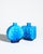 Modern Pop Art Duo Blue Cased Glass Bubble Vases from Friedrich Kristall, Germany, 1970s, Set of 2 For Sale - Image 3 of 18