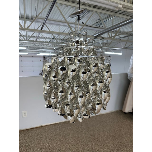 1970s 1970s Silver Spiral Pendant Lamp by Verner Panton For Sale - Image 5 of 11