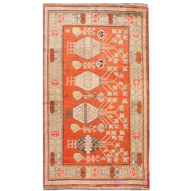 Early 20th Century Antique Khotan Scatter Wool Rug For Sale - Image 13 of 13