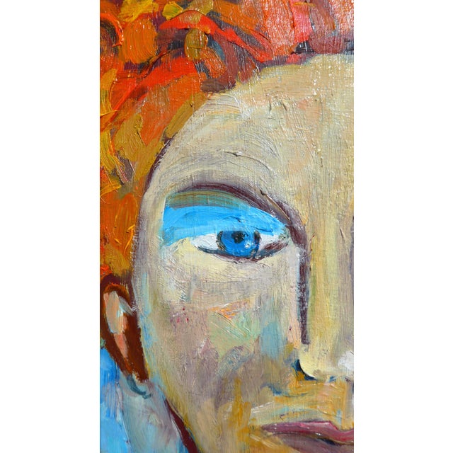 2020s Contemporary "Lady With the Pearl Earring" Portrait Oil Painting For Sale - Image 5 of 8