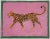 Cleo Plowden Tiger on Red Violet and Green Border by Cleo Plowden For Sale - Image 4 of 5