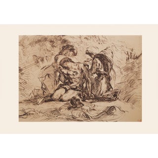 1959 After Eugene Delacroix "St. Sebastian" Large Vintage Full-Color Print For Sale