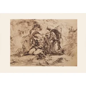 1959 After Eugene Delacroix "St. Sebastian" Large Vintage Full-Color Print
