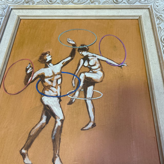 Two Contemporary Original Paintings by Stephen Heigh “Hoop Dance #1-2” - Set of Two For Sale - Image 4 of 9
