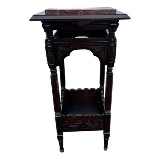 Antique Victorian Eastlake-Style Parlor 2 Tier Side Table or Stand For Sale