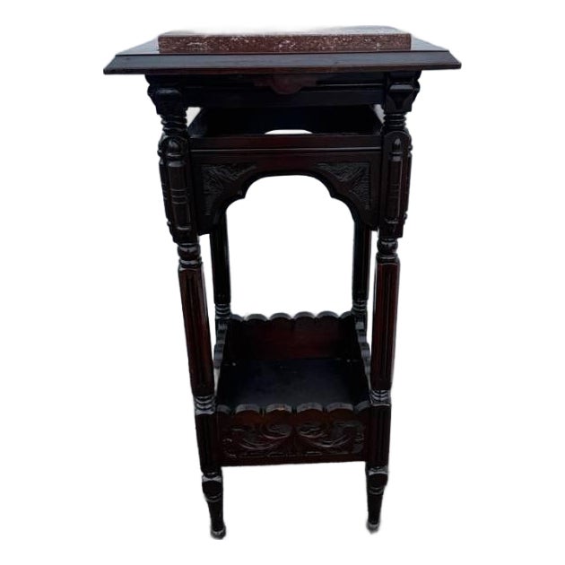 Antique Victorian Eastlake-Style Parlor 2 Tier Side Table or Stand For Sale