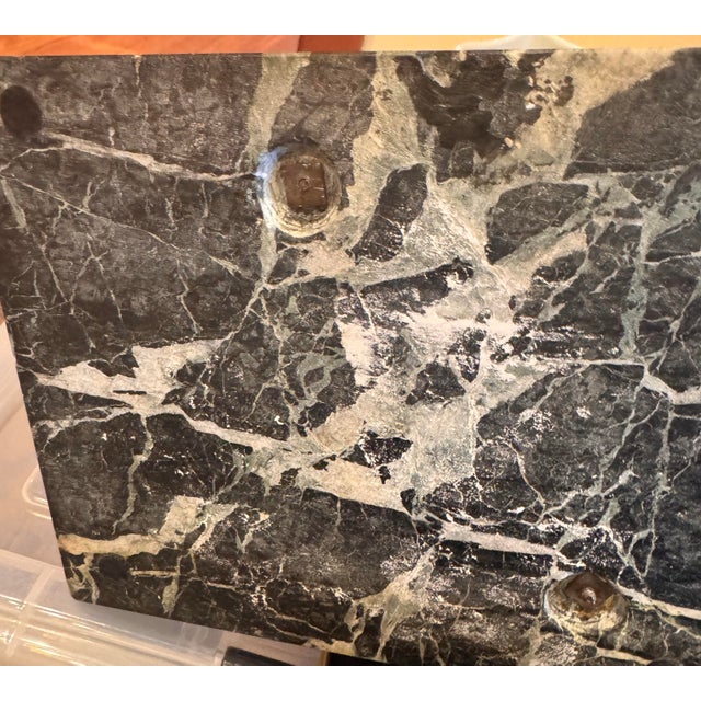 Late 19th Century Late 19th Century Bronze-Finished Cherub Playing Violin Table Lamp With Marble Base. For Sale - Image 5 of 9