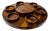 1970s Lazy Susan & Bowls in Rosewood, Tropic Art - 8pcs For Sale