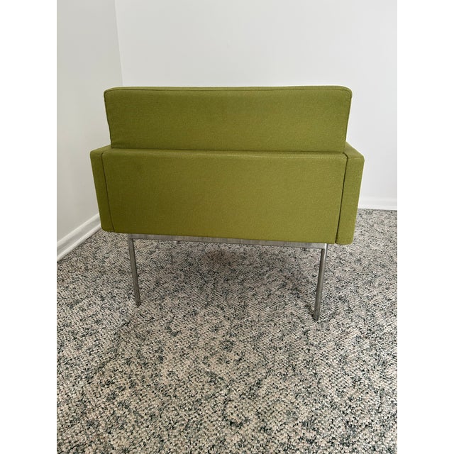 Yellow Attributed to BassamFellows for Geiger Tuxedo Club Chairs (Pair) and Bench For Sale - Image 8 of 10