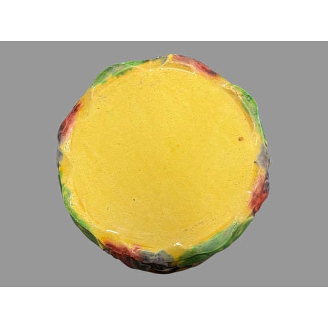 Early 20th Century Roseville Blended Majolica Jardiniere & Pedestal Planter Vase For Sale - Image 10 of 12