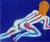 Expressionism Modernist Avant-Gard Figurative Abstract, Large-Scale Primary Colors Pastel by Henry Elinson For Sale - Image 3 of 7