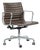 Eames Herman Miller Brown Leather Aluminum Group Thin Pad Desk Chair, 2008 For Sale