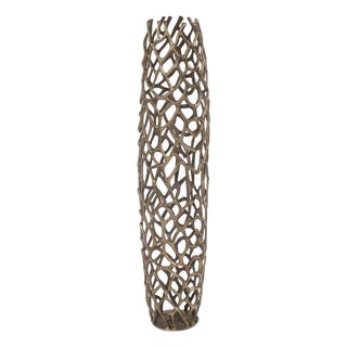 Bronze Aluminum Branch Vase- Small For Sale