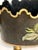 Maison Lancel Vintage French Black Tole Cachepot With Hand-Painted Fruit and Gilt Scalloped Rim Lion Head Ring Handles For Sale - Image 15 of 17