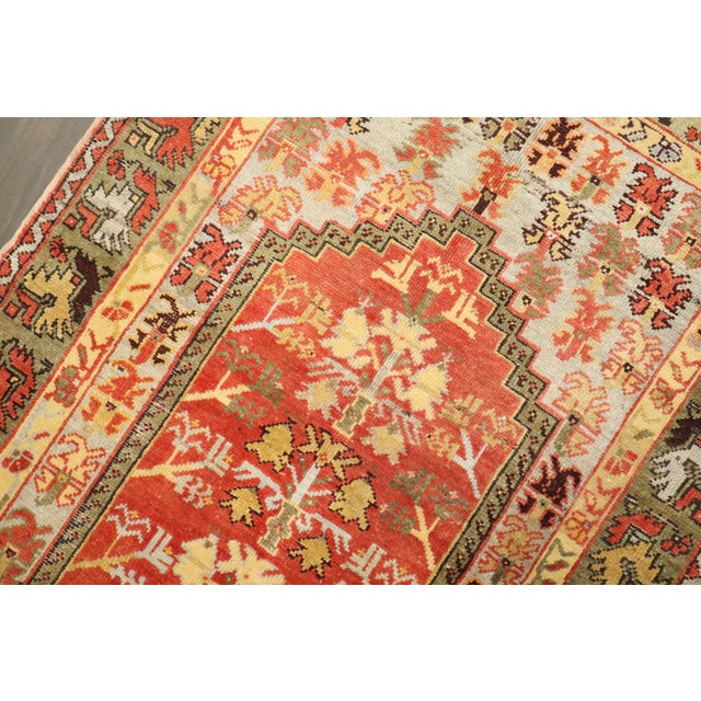 Antique Zabihi Collection Turkish Melas Rug For Sale - Image 4 of 8