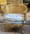 Bring timeless elegance into your home with this breathtaking Baroque style armchair featuring luxurious sky blue damask...
