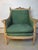 Fabulous 19th Century French Louis XVI Style bergere. Beautifully and intricately carved wooden frame. Expected wear but...
