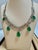 Gemstone 45 Ct Zambian Emerald and 12 Ct Diamond Necklace and Earring Bridal Suite For Sale - Image 7 of 8